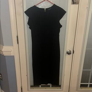 Liz Claiborne Black Sheath Midi Dress